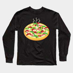 Pizza with lots of toppings Long Sleeve T-Shirt